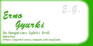 erno gyurki business card